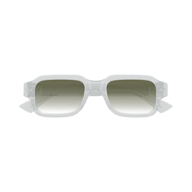 Bottega Veneta Intrecciato Rectangular Sunglasses — Grey