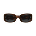 Saint Laurent Oval Tortoiseshell Sunglasses — Brown