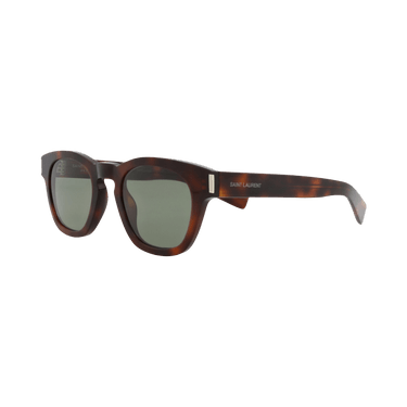 Saint Laurent Round-Frame Recycled Acetate Sunglasses — Brown