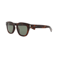 Saint Laurent Round-Frame Recycled Acetate Sunglasses — Brown
