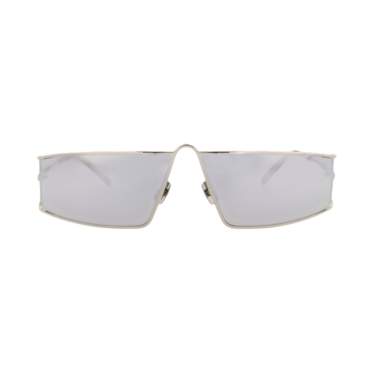 Saint Laurent Square-Frame Metal Sunglasses — Silver