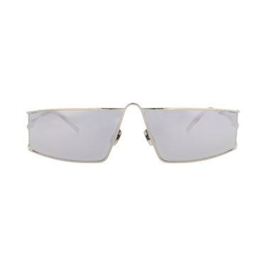 Saint Laurent Square-Frame Metal Sunglasses — Silver