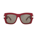 Gucci Square-Frame Injection Sunglasses — Red