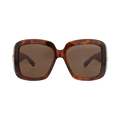 Gucci Square-Frame Injection Sunglasses — Brown