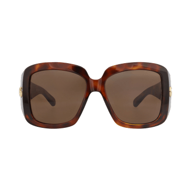 Gucci Square-Frame Injection Sunglasses — Brown