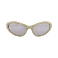 Balenciaga Shield-Frame Bio-Injection Sunglasses — Cream