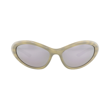 Balenciaga Shield-Frame Bio-Injection Sunglasses — Cream