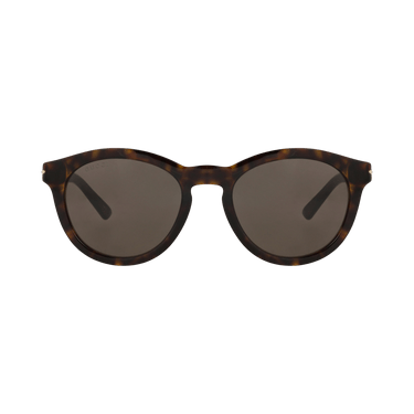 Gucci Round-Frame Recycled Acetate Sunglasses — Brown