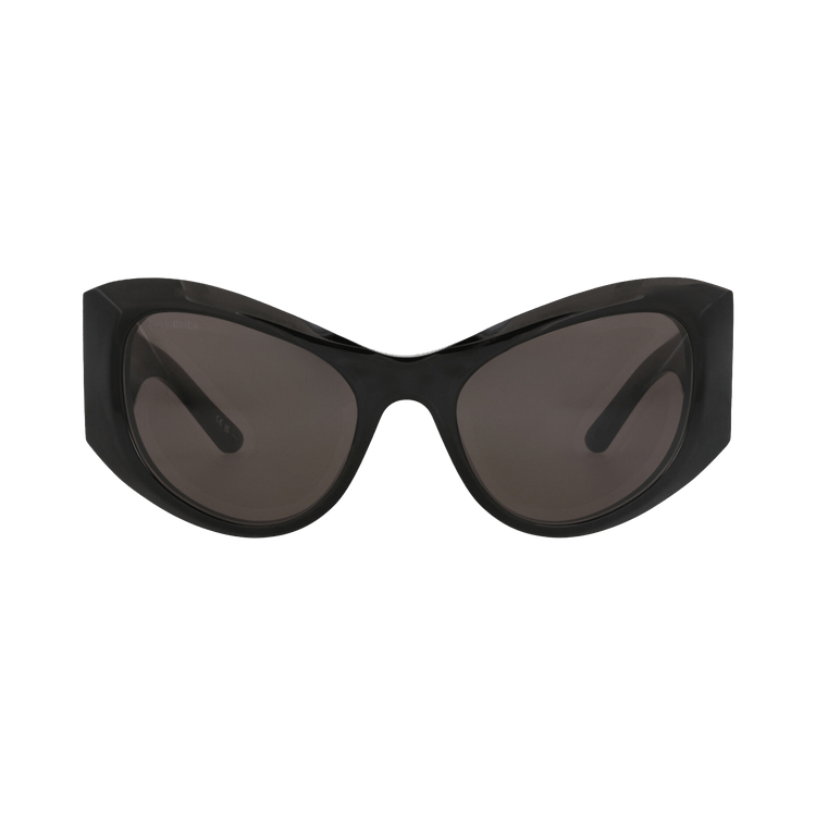 Balenciaga Cat Eye-Frame Recycled Acetate Sunglasses — Black