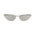 Gucci Cat Eye-Frame Metal Sunglasses — Silver
