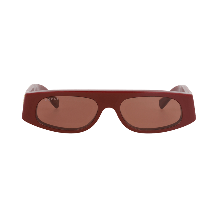Gucci Square-Frame Recycled Acetate Sunglasses — Red