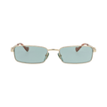 Gucci Square-Frame Metal Sunglasses — Gold