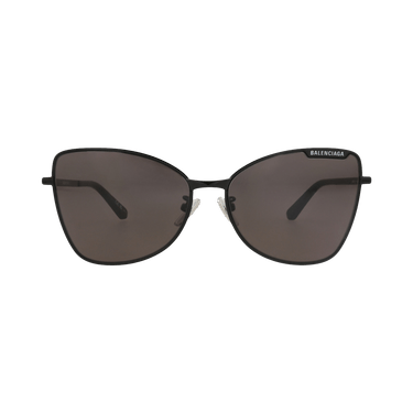 Balenciaga Cat Eye-Frame Metal Sunglasses — Black