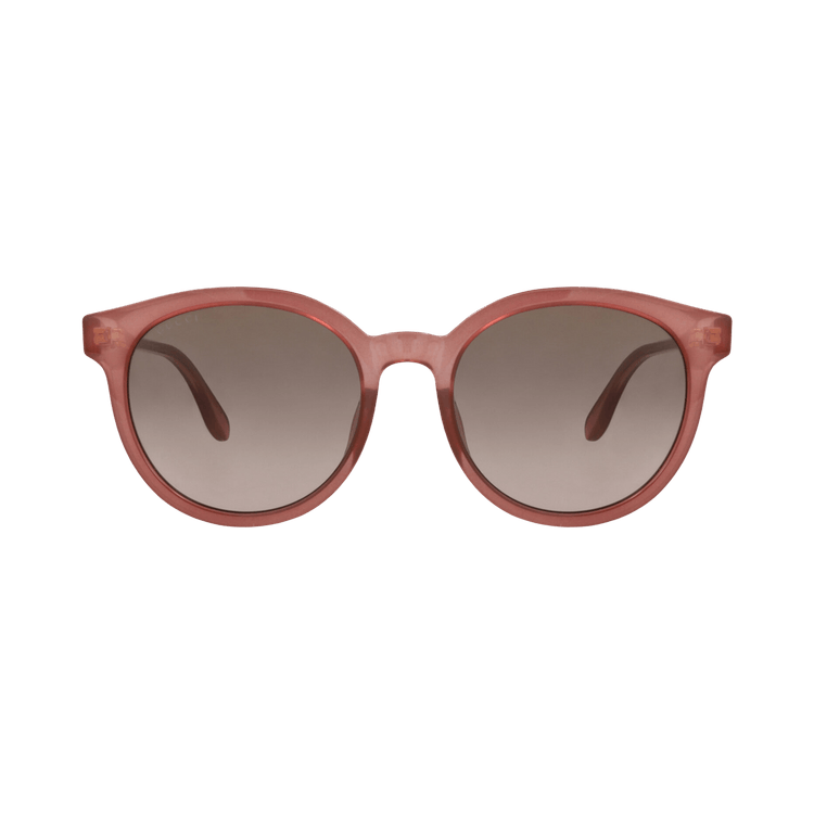 Gucci Round-Frame Injection Sunglasses — Pink