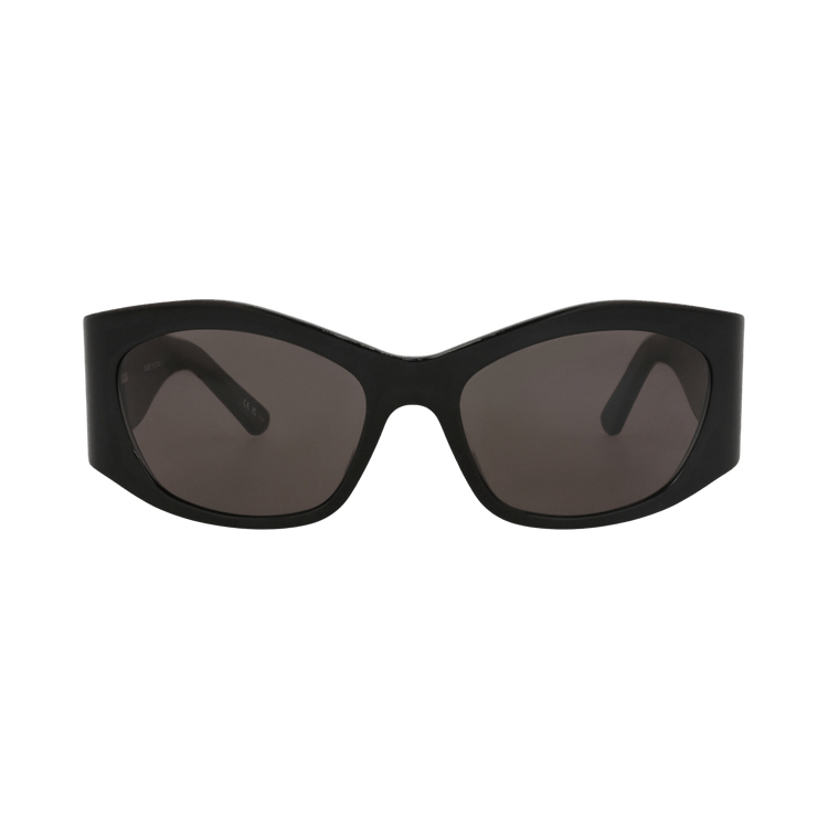 Balenciaga Square-Frame Recycled Acetate Sunglasses — Black