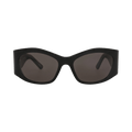Balenciaga Square-Frame Recycled Acetate Sunglasses — Black