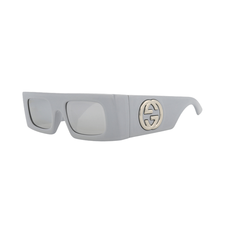 Gucci Shield-Frame Injection Sunglasses — Silver