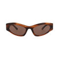 Balenciaga Cat Eye-Frame Recycled Acetate Sunglasses — Brown