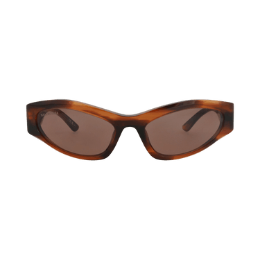 Balenciaga Cat Eye-Frame Recycled Acetate Sunglasses — Brown