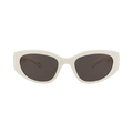 Balenciaga Round-Frame Recycled Acetate Sunglasses — White