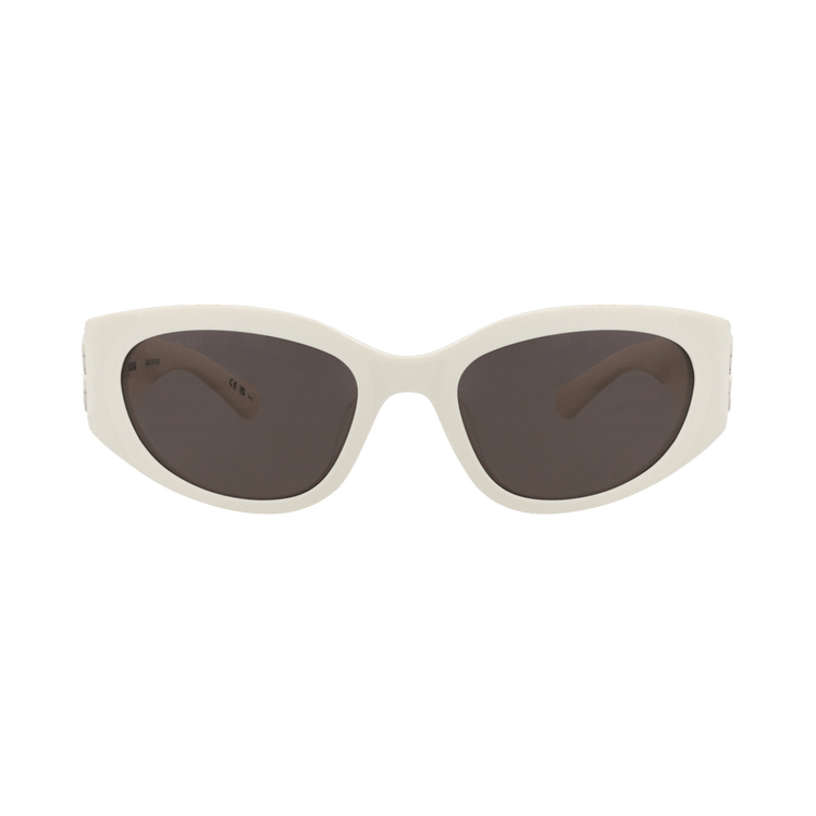 Balenciaga Round-Frame Recycled Acetate Sunglasses — White