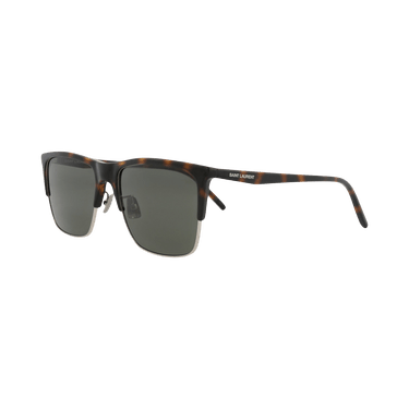 Saint Laurent Square-Frame Bio Injection Sunglasses — Brown