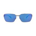 Balenciaga Square-Frame Metal Sunglasses — Silver