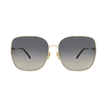 Chloé Square-Frame Sunglasses — Gold