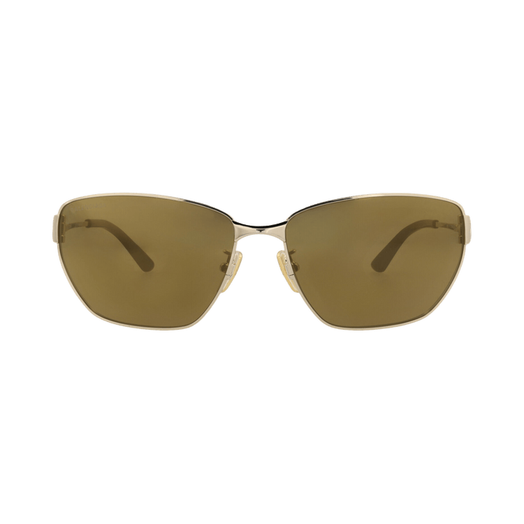 Balenciaga Cat Eye-Frame Metal Sunglasses — Gold