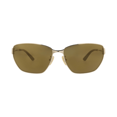 Balenciaga Cat Eye-Frame Metal Sunglasses — Gold