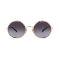 Chloé Round-Frame Metal Sunglasses — Gold