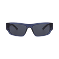 Balenciaga Square-Frame Recycled Acetate Sunglasses — Blue