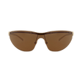 Gucci Shield-Frame Metal Sunglasses — Gold