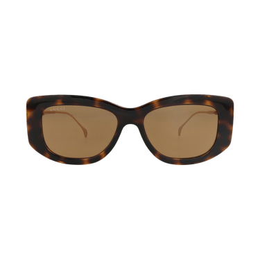 Gucci Square-Frame Injection Sunglasses — Brown