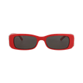Balenciaga Square-Frame Recycled Acetate Sunglasses — Red