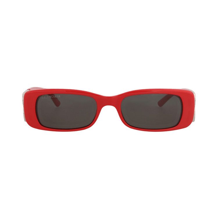 Balenciaga Square-Frame Recycled Acetate Sunglasses — Red