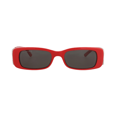 Balenciaga Square-Frame Recycled Acetate Sunglasses — Red