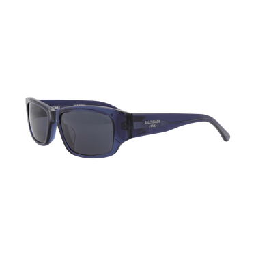 Balenciaga Square-Frame Recycled Acetate Sunglasses — Blue