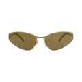 Balenciaga Cat Eye-Frame Metal Sunglasses — Gold