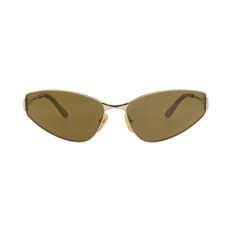 Balenciaga Cat Eye-Frame Metal Sunglasses — Gold