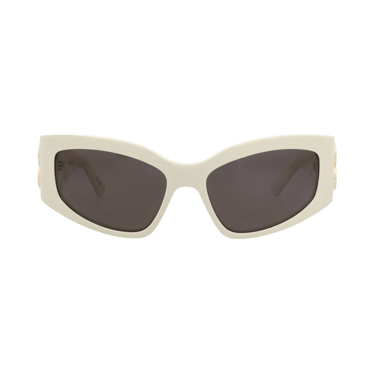 Balenciaga Cat Eye-Frame Recycled Acetate Sunglasses — Cream