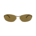 Balenciaga Square-Frame Metal Sunglasses — Gold