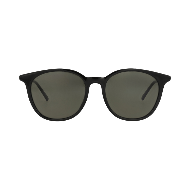 Gucci Round-Frame Acetate Sunglasses — Black