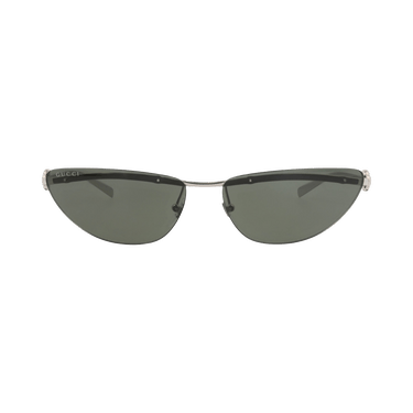 Gucci Cat Eye-Frame Metal Sunglasses — Silver