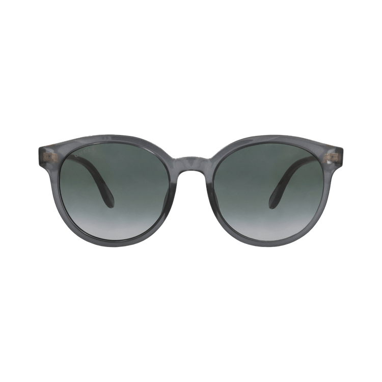 Gucci Round-Frame Injection Sunglasses — Grey