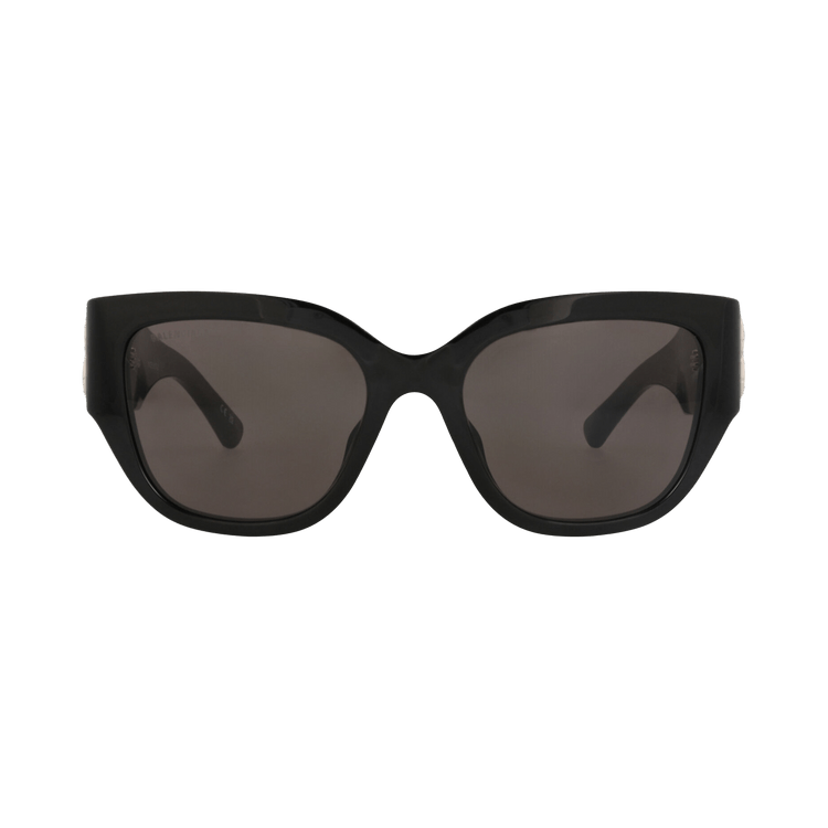Balenciaga Square-Frame Recycled Acetate Sunglasses — Black