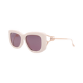 Gucci Square-Frame Injection Sunglasses — Cream