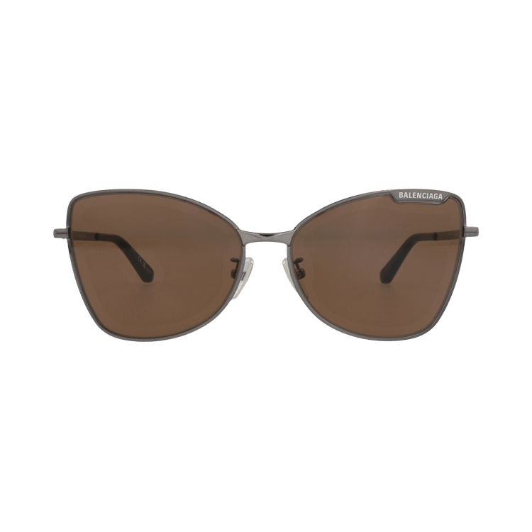 Balenciaga Cat Eye-Frame Metal Sunglasses — Silver