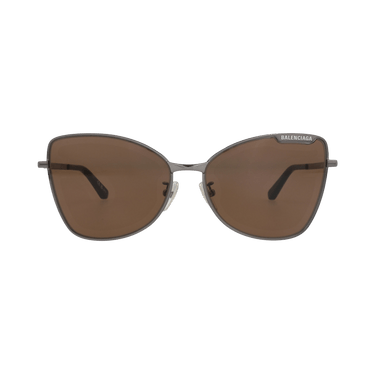 Balenciaga Cat Eye-Frame Metal Sunglasses — Silver