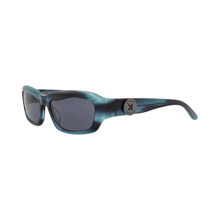 Balenciaga Square-Frame Recycled Acetate Sunglasses — Blue